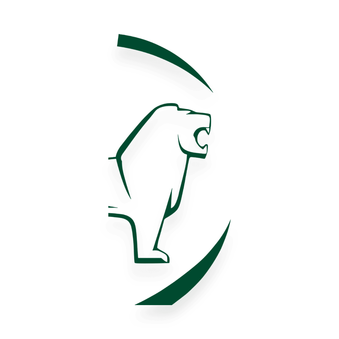 Sticker man løve rund - 061 Grøn - KJoF - 100mm x 200mm - Nej tak