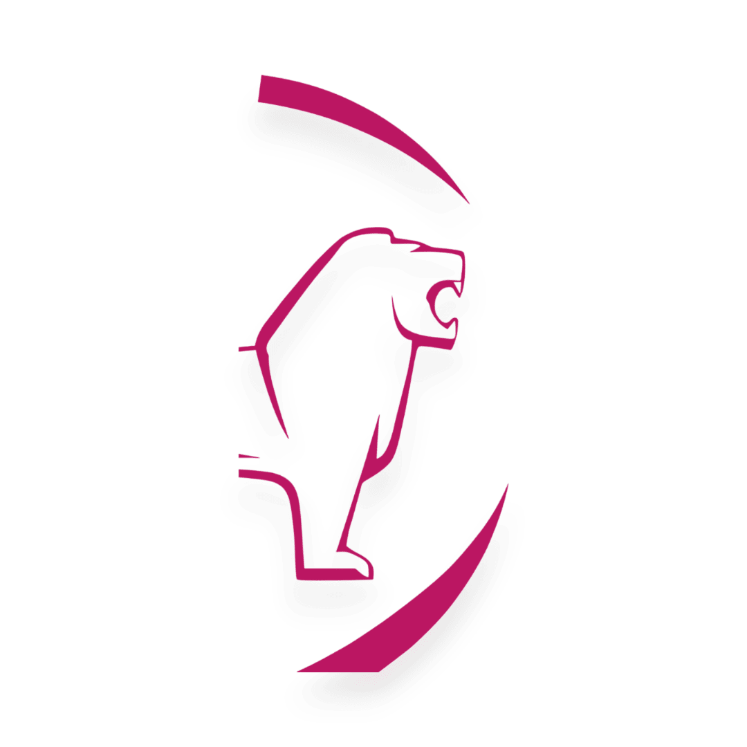 Sticker man løve rund - 041 Pink - KJoF - 100mm x 200mm - Nej tak