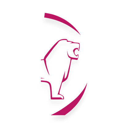 Sticker man løve rund - 041 Pink - KJoF - 100mm x 200mm - Nej tak