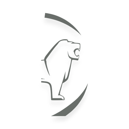 Sticker man løve rund - 071 Grå - KJoF - 100mm x 200mm - Nej tak