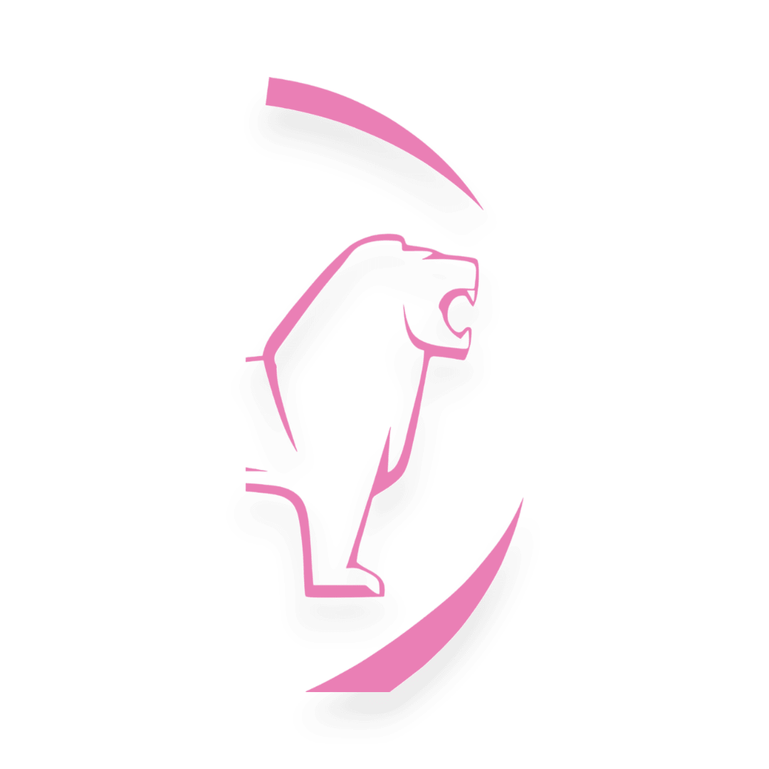 Sticker man løve rund - 045 Lyserød - KJoF - 100mm x 200mm - Nej tak