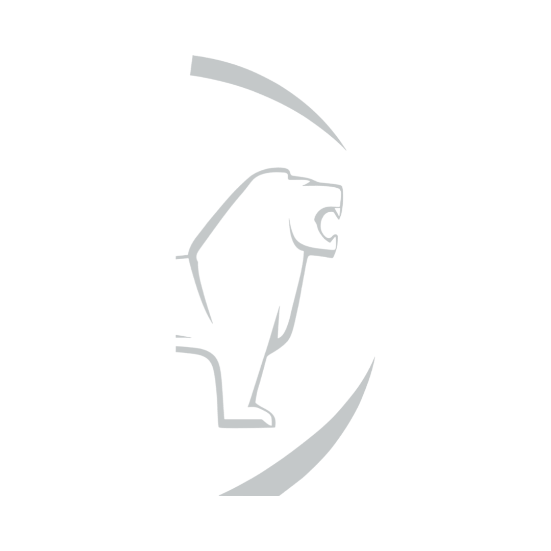 Sticker man løve rund - 072 Lysegrå - KJoF - 100mm x 200mm - Nej tak