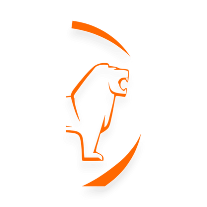 Sticker man løve rund - 035 Lys orange - KJoF - 100mm x 200mm - Nej tak