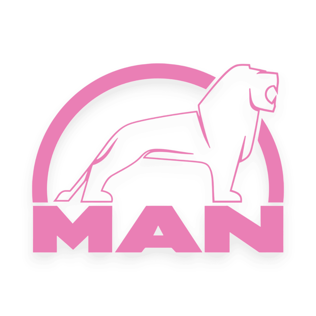 Sticker man løve sort - 045 Lyserød - KJoF - 100mm x 75mm - Nej tak
