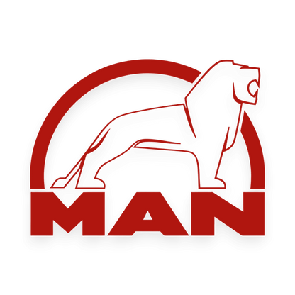 Sticker man løve sort - 031 Rød - KJoF - 100mm x 75mm - Nej tak