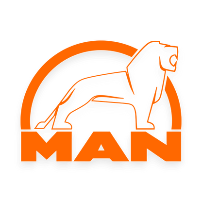 Sticker man løve sort - 035 Lys orange - KJoF - 100mm x 75mm - Nej tak