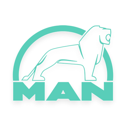 Sticker man løve sort - 061 Grøn - KJoF - 100mm x 75mm - Nej tak