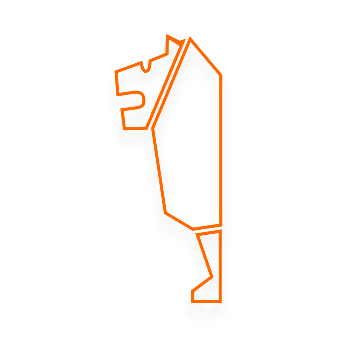 Sticker man old - 035 Lys orange - KJoF - 100mm x 248mm - Nej tak