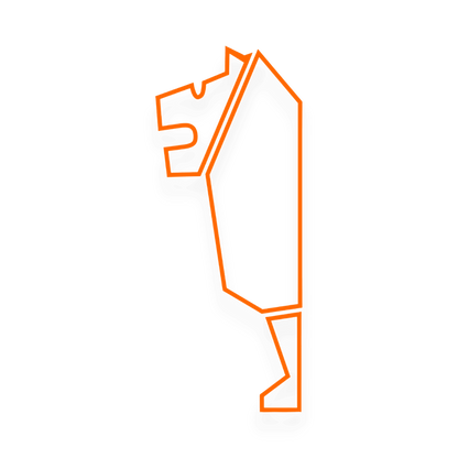 Sticker man old - 034 Orange - KJoF - 100mm x 248mm - Nej tak