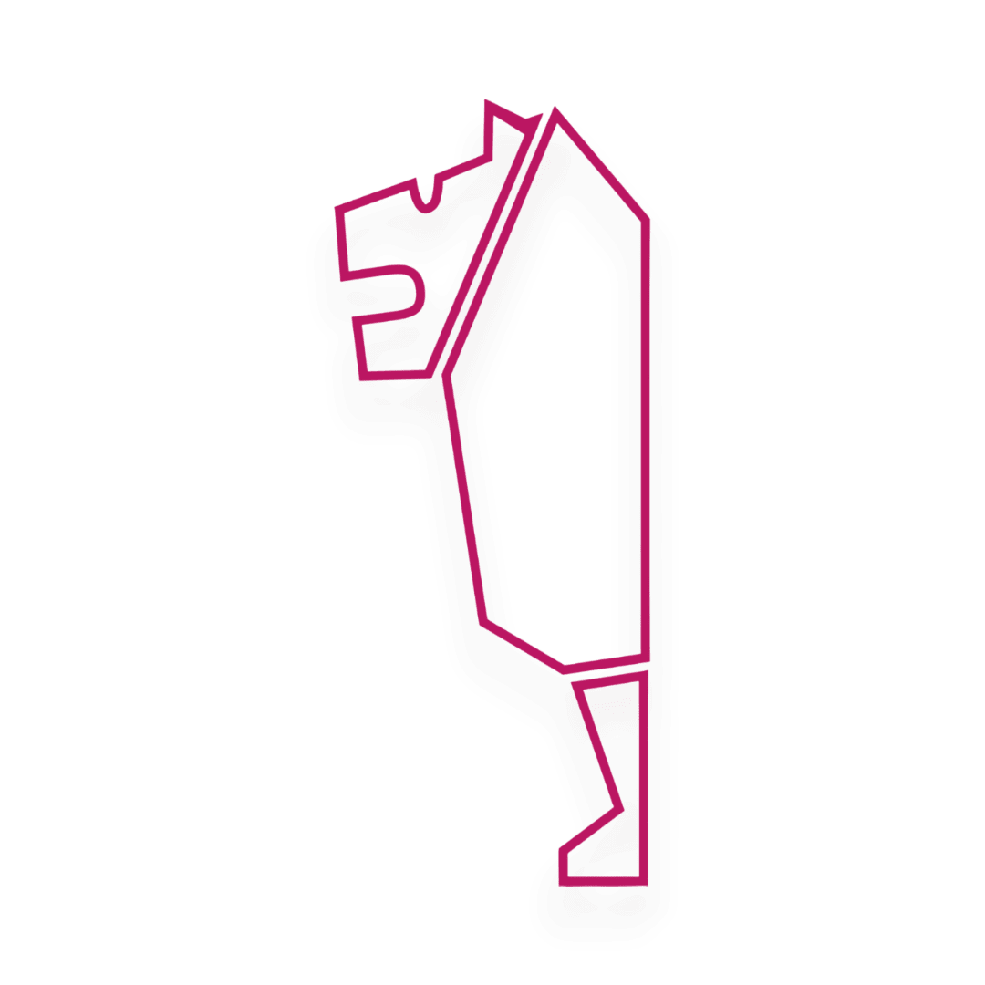Sticker man old - 041 Pink - KJoF - 100mm x 248mm - Nej tak