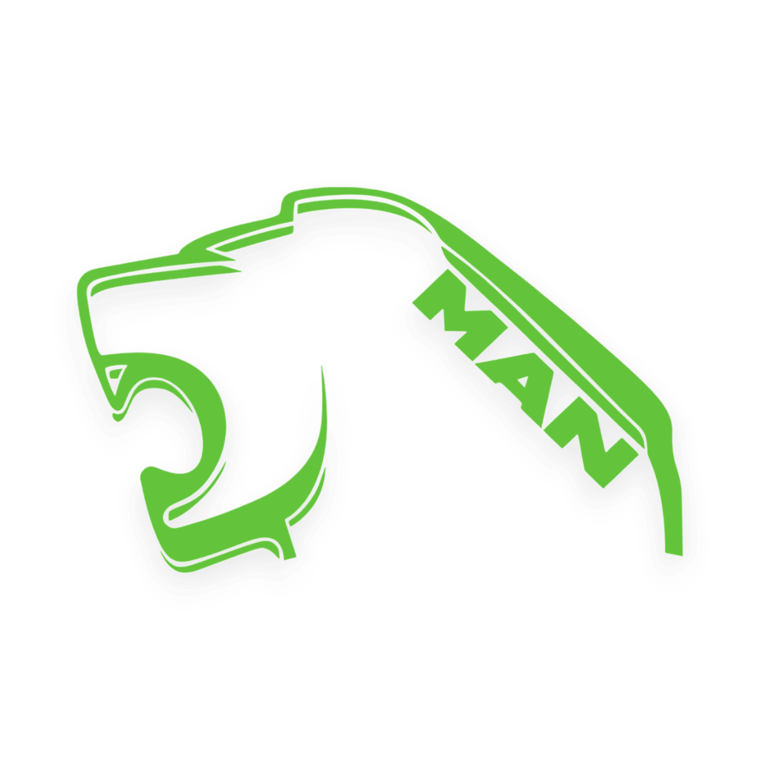Sticker man stor løve - 063 Lime grøn - KJoF - 100mm x 63mm - Nej tak
