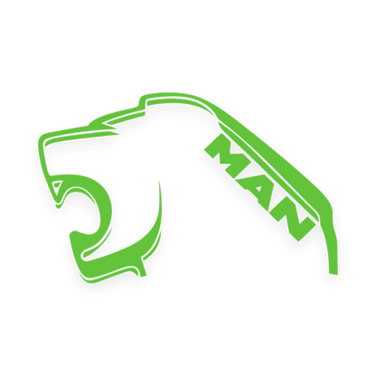 Sticker man stor løve - 063 Lime grøn - KJoF - 100mm x 63mm - Nej tak