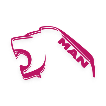 Sticker man stor løve - 041 Pink - KJoF - 100mm x 63mm - Nej tak