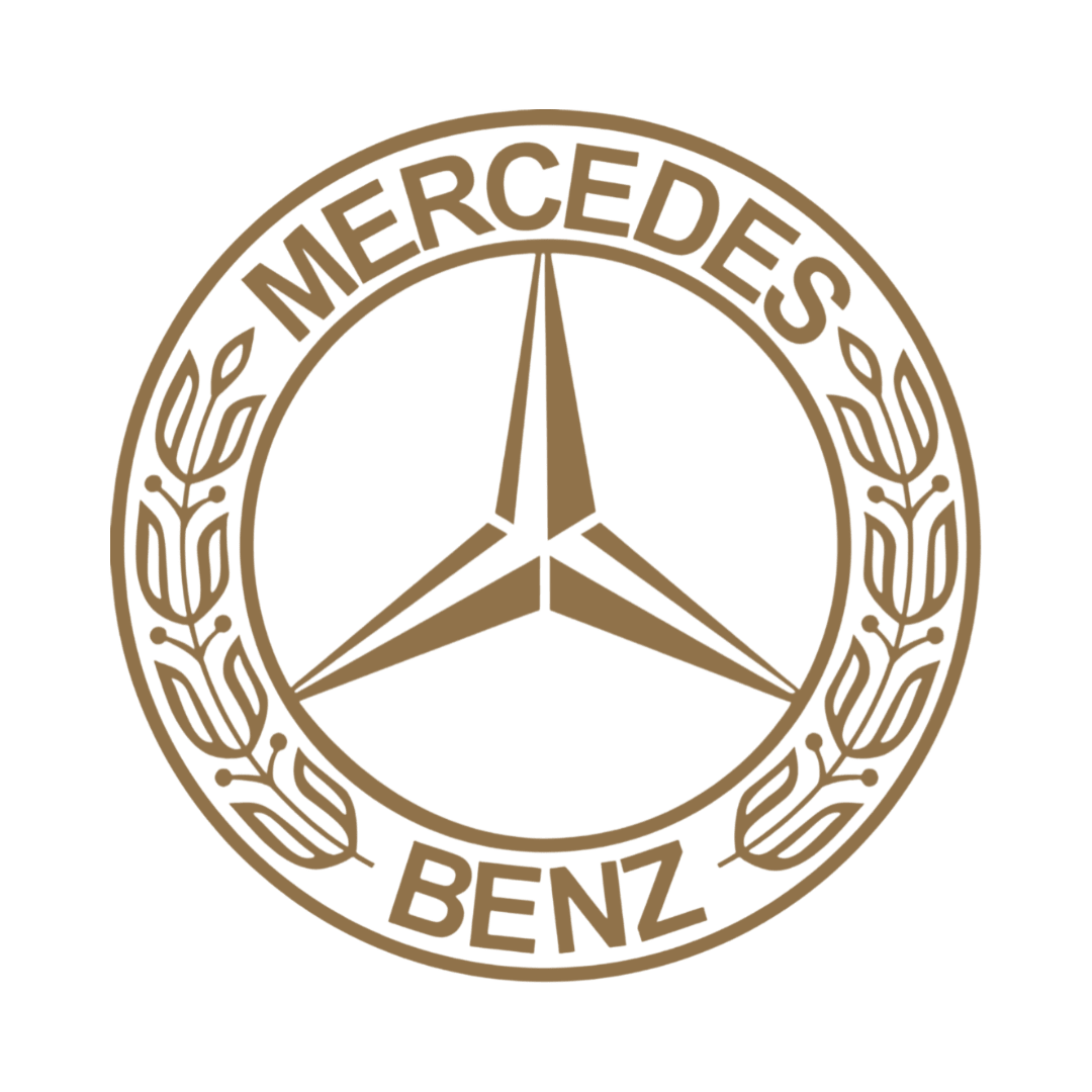 Sticker mercedes rund logo - 061 Grøn - KJoF - 100mm x 100mm - Nej tak