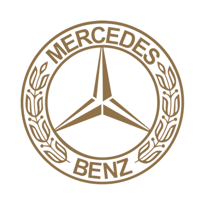 Sticker mercedes rund logo - 061 Grøn - KJoF - 100mm x 100mm - Nej tak