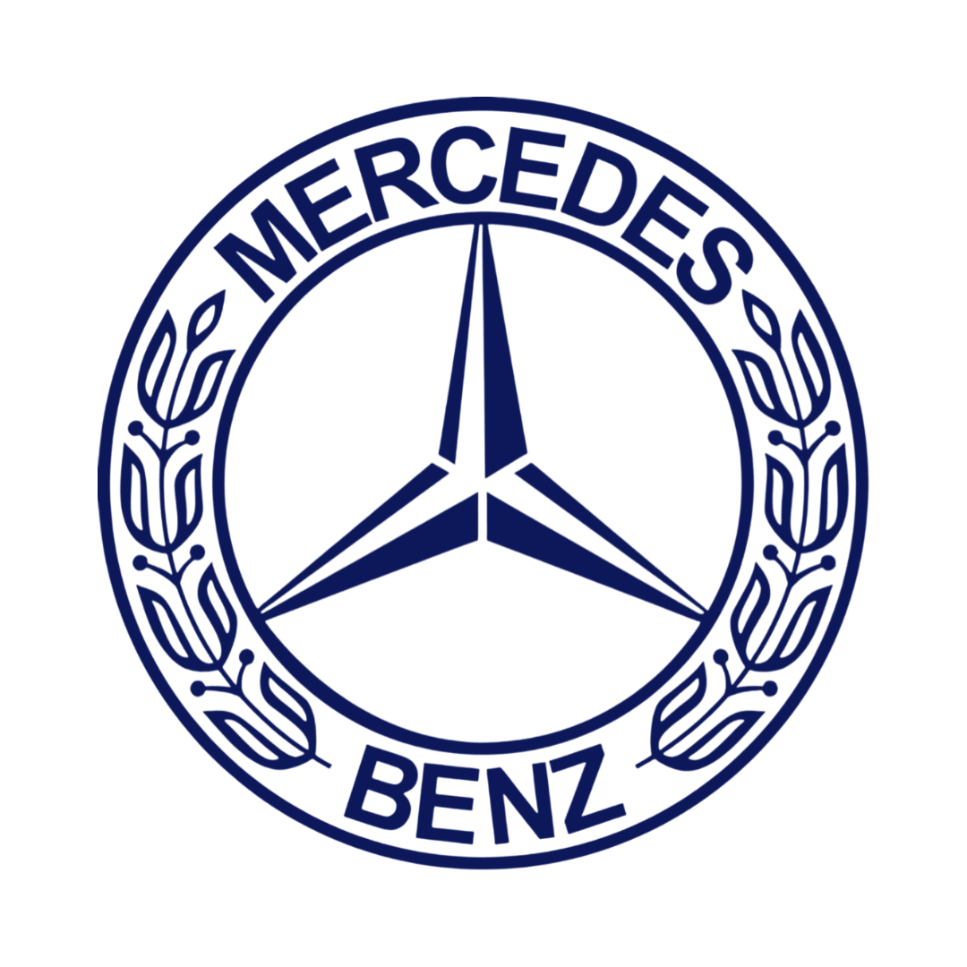 Sticker mercedes rund logo - 061 Grøn - KJoF - 100mm x 100mm - Nej tak