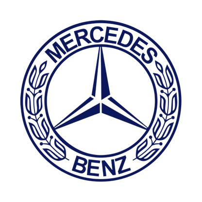Sticker mercedes rund logo - 061 Grøn - KJoF - 100mm x 100mm - Nej tak