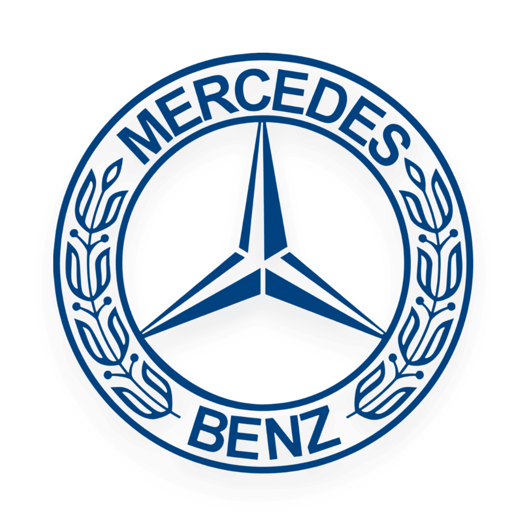 Sticker mercedes rund logo - 061 Grøn - KJoF - 100mm x 100mm - Nej tak