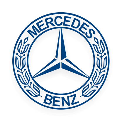 Sticker mercedes rund logo - 061 Grøn - KJoF - 100mm x 100mm - Nej tak
