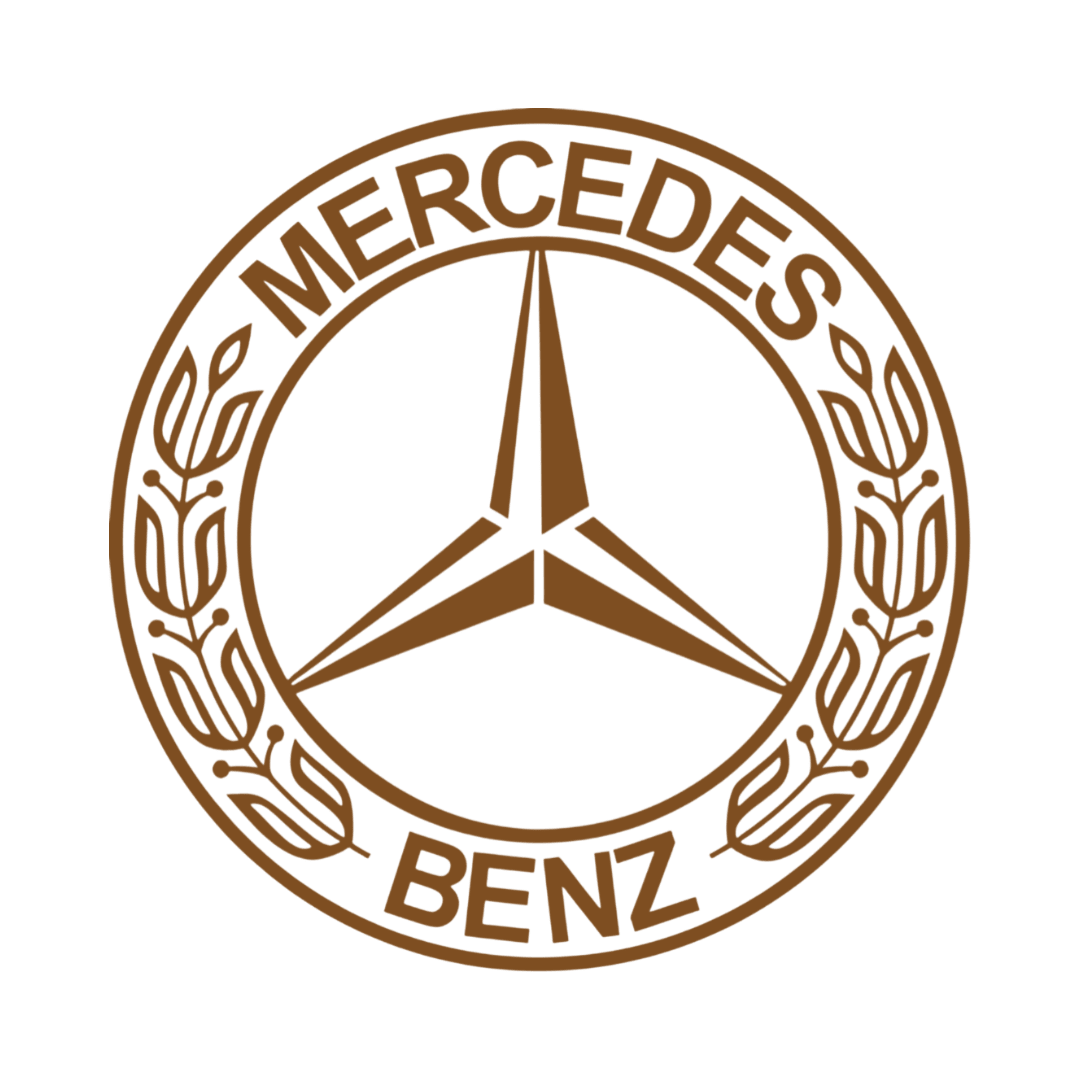 Sticker mercedes rund logo - 061 Grøn - KJoF - 100mm x 100mm - Nej tak
