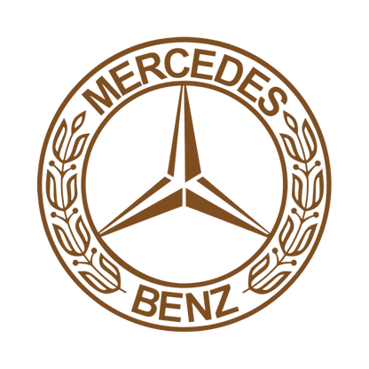 Sticker mercedes rund logo - 061 Grøn - KJoF - 100mm x 100mm - Nej tak
