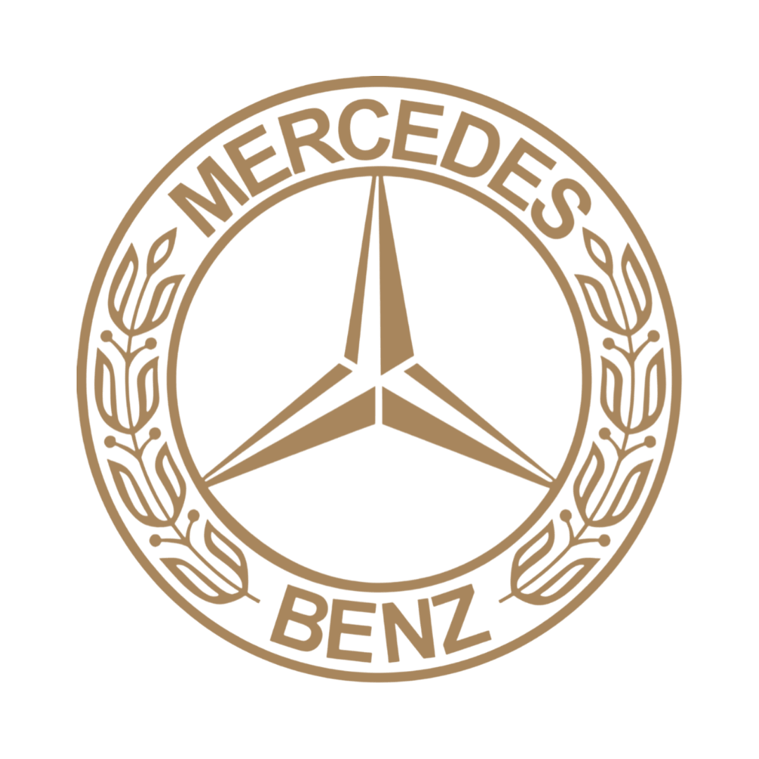Sticker mercedes rund logo - 061 Grøn - KJoF - 100mm x 100mm - Nej tak
