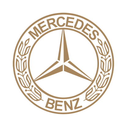 Sticker mercedes rund logo - 061 Grøn - KJoF - 100mm x 100mm - Nej tak