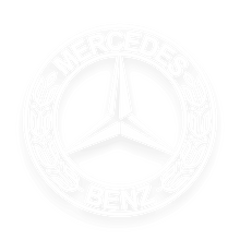 Sticker mercedes rund logo - 010 Hvid - KJoF - 100mm x 100mm - Nej tak