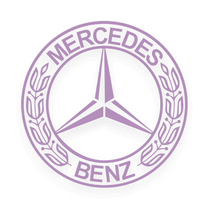 Sticker mercedes rund logo - 061 Grøn - KJoF - 100mm x 100mm - Nej tak