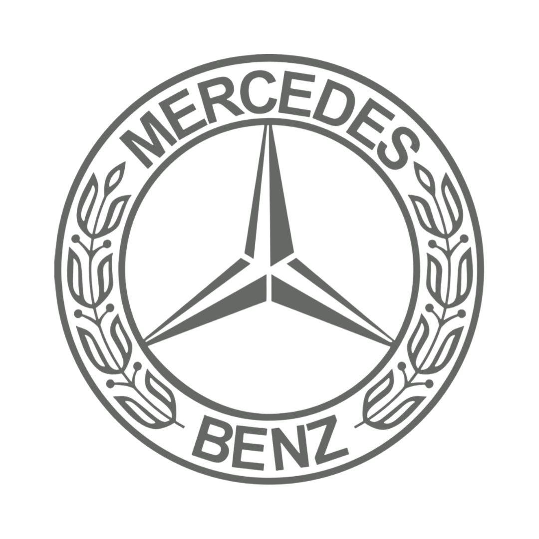 Sticker mercedes rund logo - 061 Grøn - KJoF - 100mm x 100mm - Nej tak