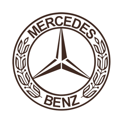 Sticker mercedes rund logo - 061 Grøn - KJoF - 100mm x 100mm - Nej tak