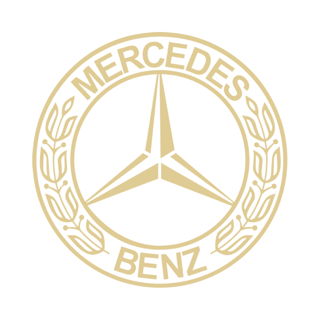 Sticker mercedes rund logo - 061 Grøn - KJoF - 100mm x 100mm - Nej tak