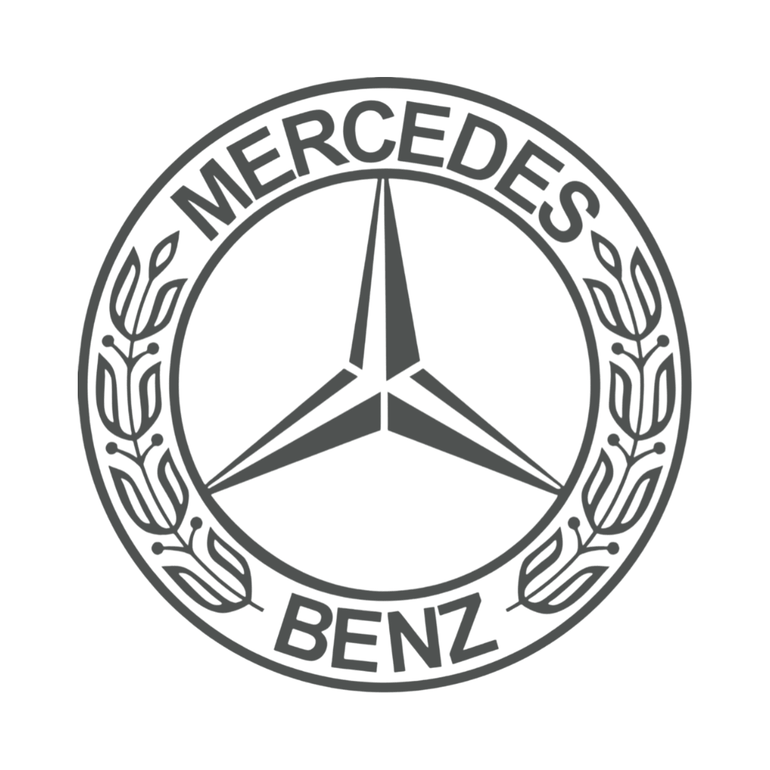 Sticker mercedes rund logo - 061 Grøn - KJoF - 100mm x 100mm - Nej tak