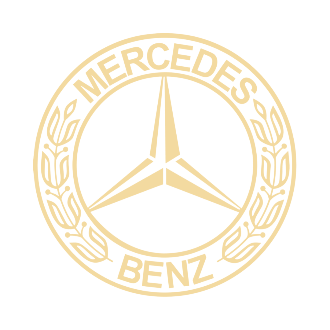 Sticker mercedes rund logo - 061 Grøn - KJoF - 100mm x 100mm - Nej tak
