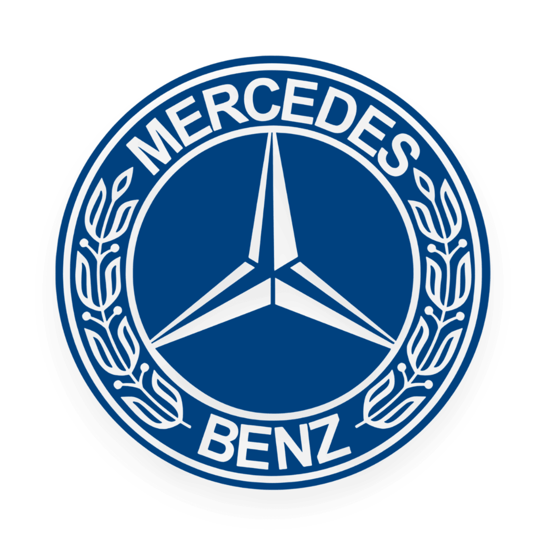 Sticker mercedes rund logo sort - 061 Grøn - KJoF - 100mm x 100mm - Nej tak