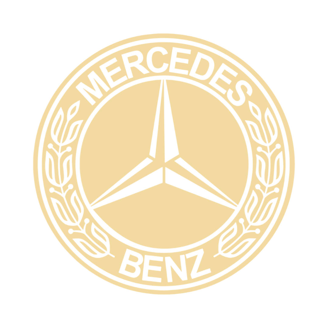 Sticker mercedes rund logo sort - 061 Grøn - KJoF - 100mm x 100mm - Nej tak