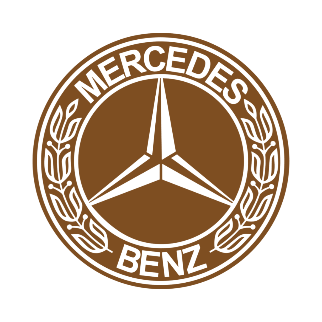 Sticker mercedes rund logo sort - 061 Grøn - KJoF - 100mm x 100mm - Nej tak
