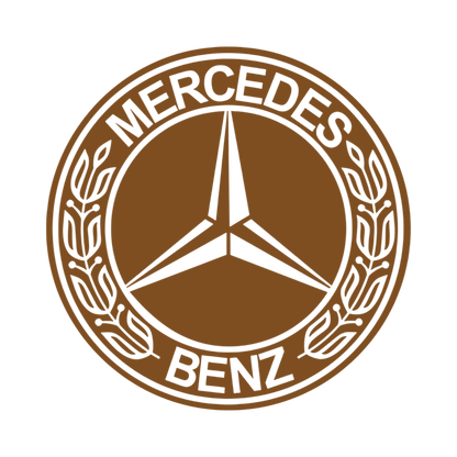 Sticker mercedes rund logo sort - 061 Grøn - KJoF - 100mm x 100mm - Nej tak