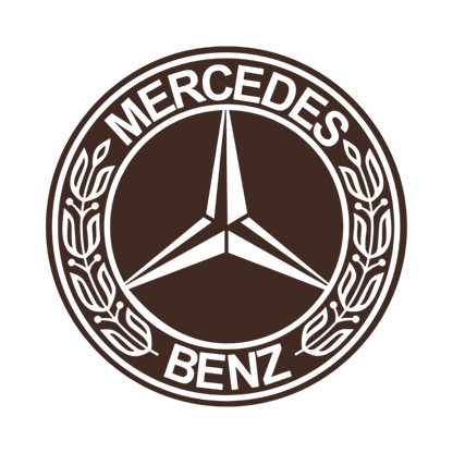 Sticker mercedes rund logo sort - 061 Grøn - KJoF - 100mm x 100mm - Nej tak
