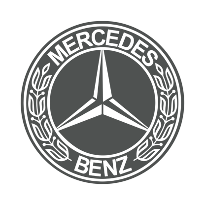 Sticker mercedes rund logo sort - 061 Grøn - KJoF - 100mm x 100mm - Nej tak