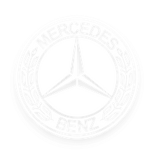 Sticker mercedes rund logo sort - 010 Hvid - KJoF - 100mm x 100mm - Nej tak