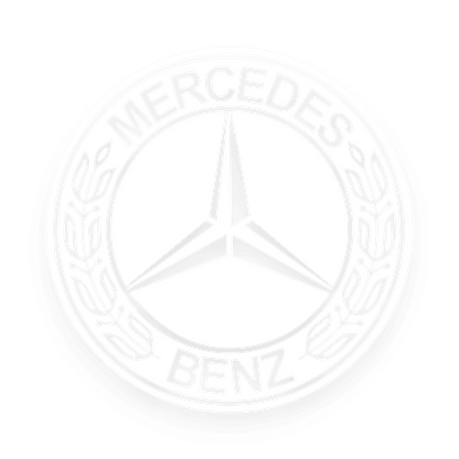 Sticker mercedes rund logo sort - 010 Hvid - KJoF - 100mm x 100mm - Nej tak