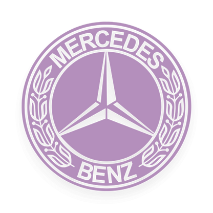 Sticker mercedes rund logo sort - 061 Grøn - KJoF - 100mm x 100mm - Nej tak