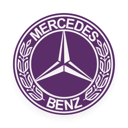 Sticker mercedes rund logo sort - 061 Grøn - KJoF - 100mm x 100mm - Nej tak