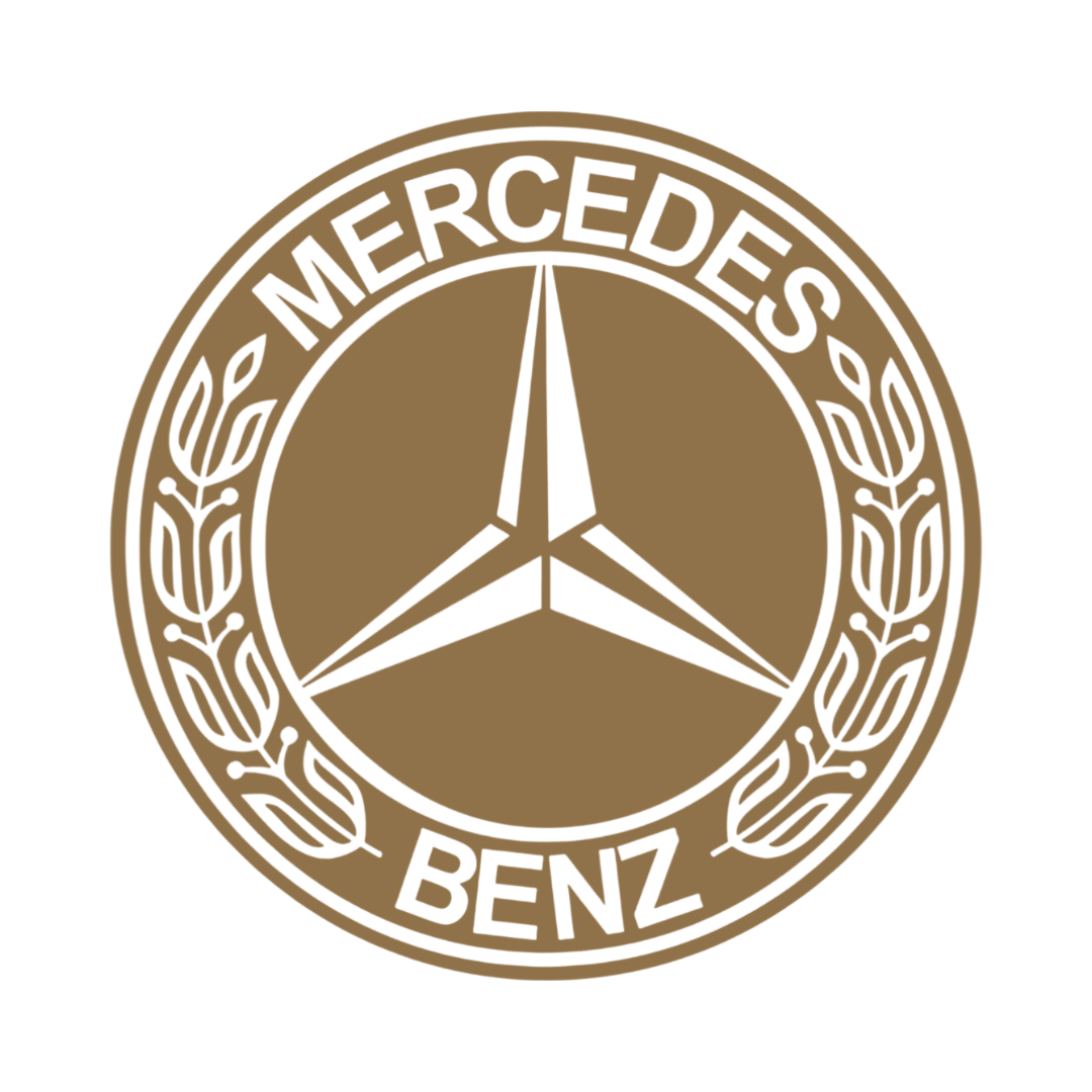 Sticker mercedes rund logo sort - 061 Grøn - KJoF - 100mm x 100mm - Nej tak