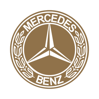 Sticker mercedes rund logo sort - 061 Grøn - KJoF - 100mm x 100mm - Nej tak