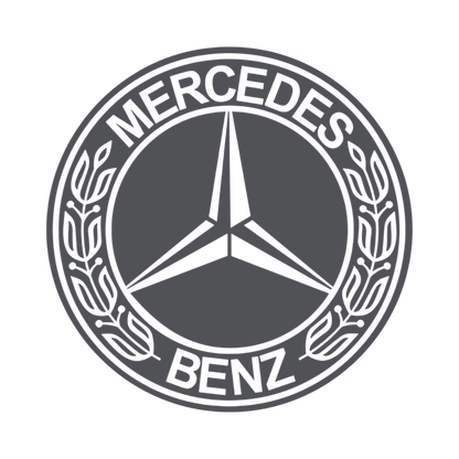 Sticker mercedes rund logo sort - 061 Grøn - KJoF - 100mm x 100mm - Nej tak