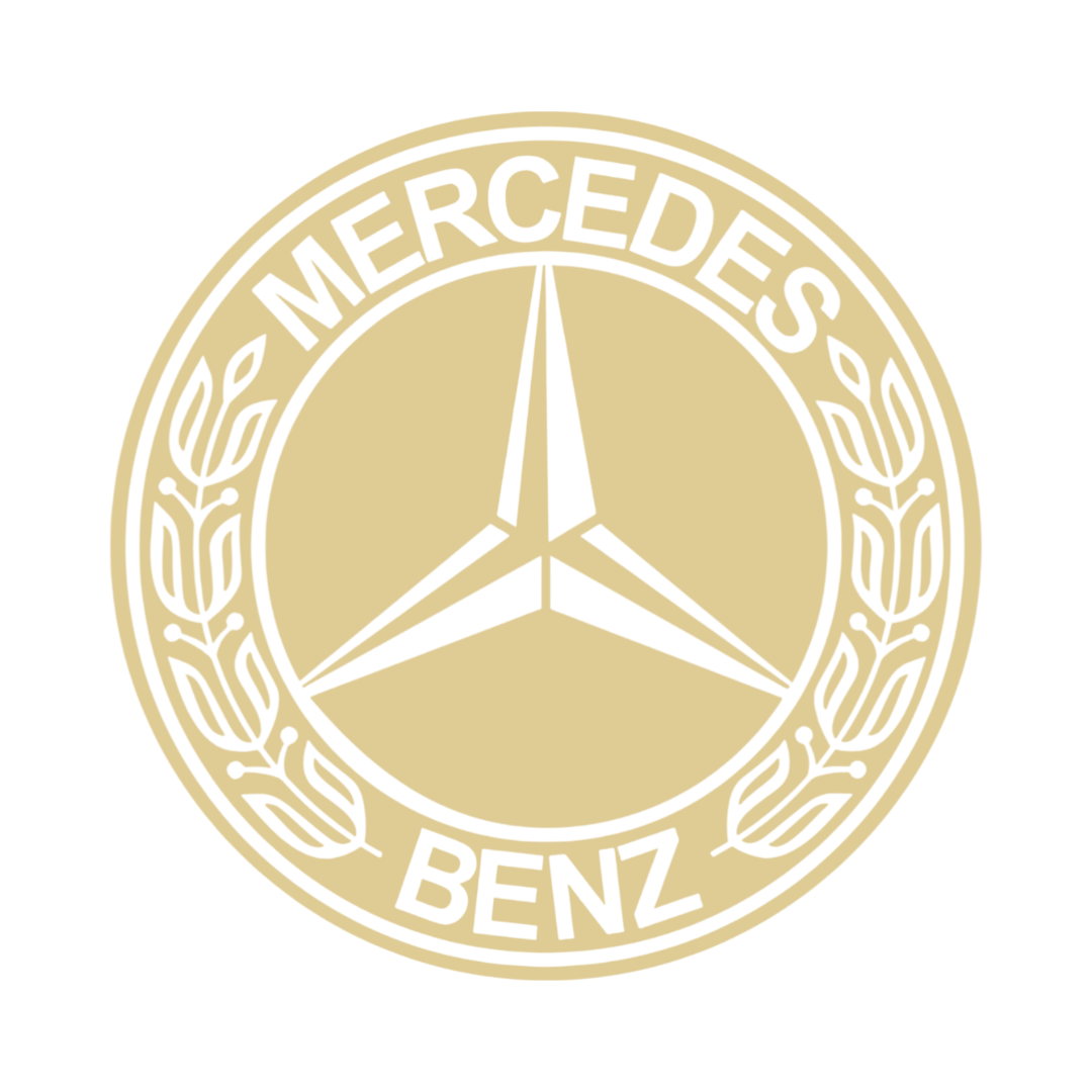 Sticker mercedes rund logo sort - 061 Grøn - KJoF - 100mm x 100mm - Nej tak