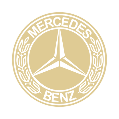 Sticker mercedes rund logo sort - 061 Grøn - KJoF - 100mm x 100mm - Nej tak