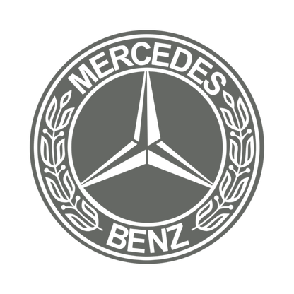 Sticker mercedes rund logo sort - 061 Grøn - KJoF - 100mm x 100mm - Nej tak